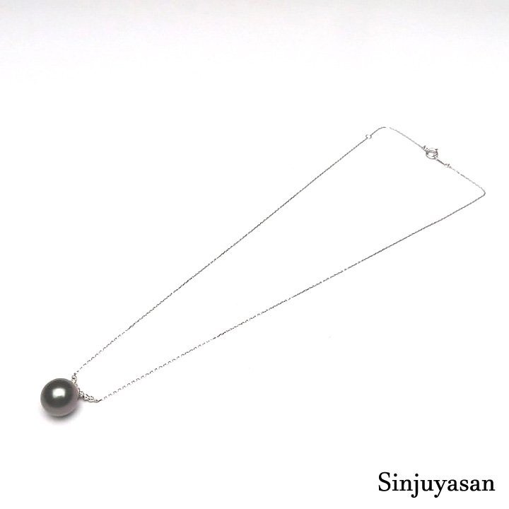 真珠屋さん 特選パール【天然グリーンブラック】11.0mm タヒチ黒蝶真珠