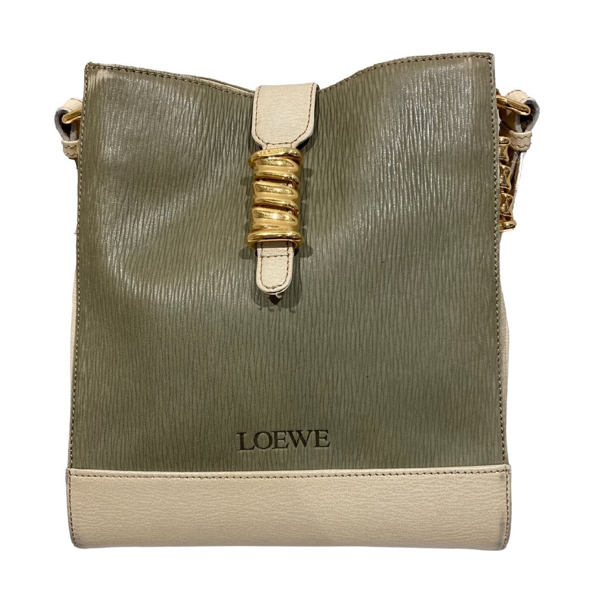  LOEWE ロエベ ベラスケス ツイスト ゴールド金具 ショルダーバッグ レザー ライトグリーン系(ショルダー)｜売買されたオークション情報、yahooの商品情報をアーカイブ公開 - オークファン 女性用