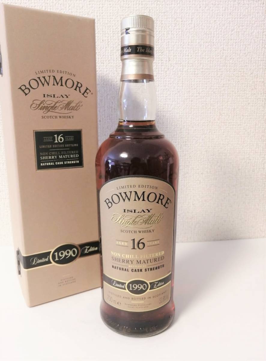 希少ボウモア16年 1990 シェリーカスク 限定品 BOWMORE ボウモア 16