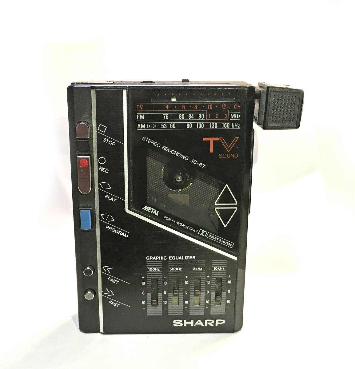 【得価，格安】 SHARP シャープ JC-R7 カセットプレーヤー ブラック ジャンク(録音、再生)｜売買されたオークション情報、yahooの商品情報をアーカイブ公開 - オークファン 録音、再生