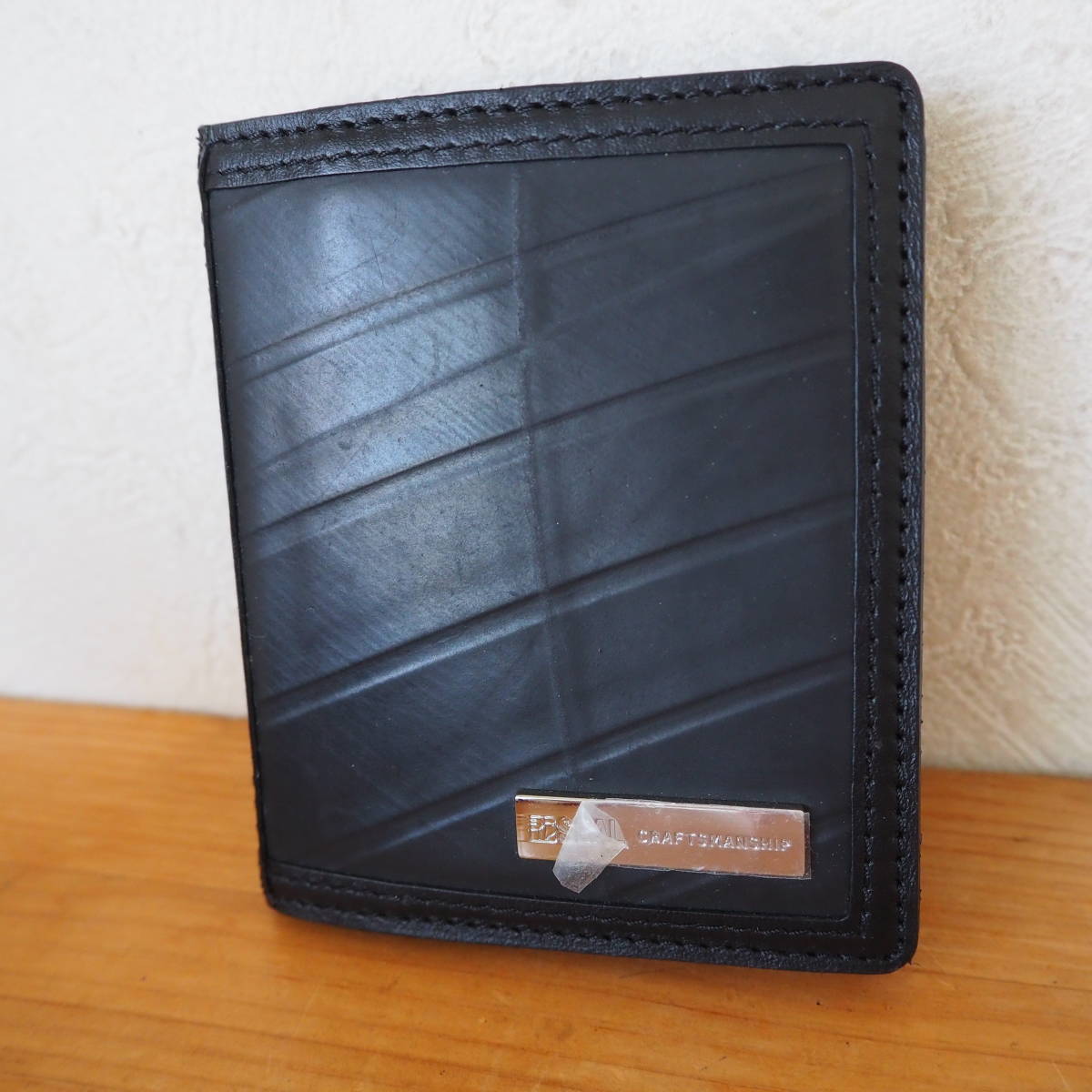 ◇未使用品*日本製*SEAL/シール*タイヤチューブ×レザーコンビ*二つ折り 