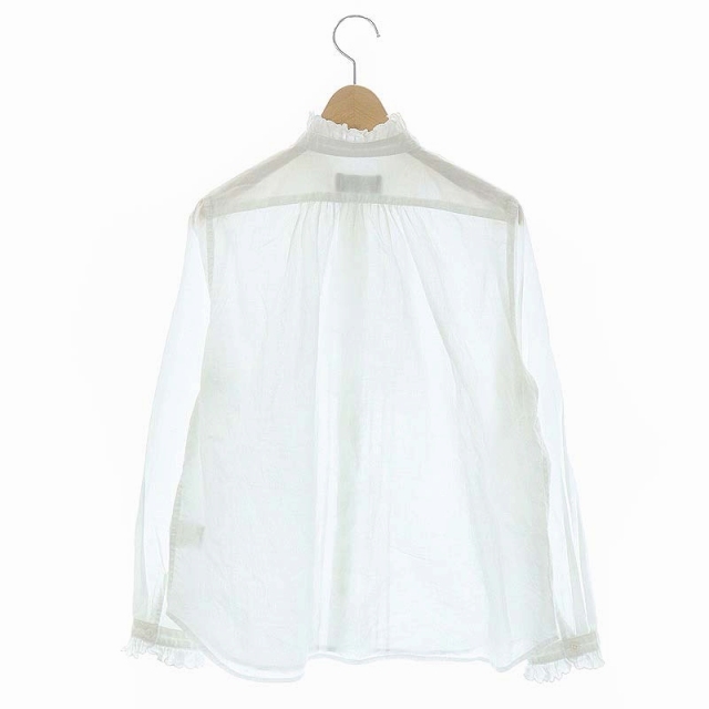 3724y美品 シンメ スカラエンブロイダリーシャツ 白 長袖 M 美品 SINME 
