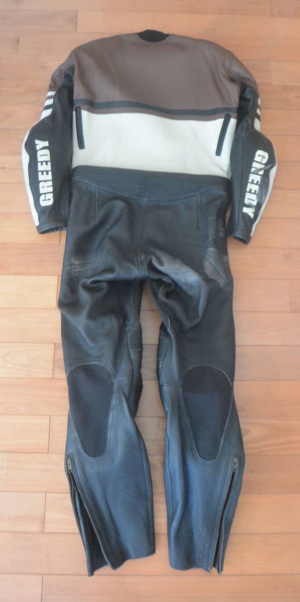 GREEDY レーシングスーツ グリーディー 革ツナギ 黒 バイクウェア MFJ 