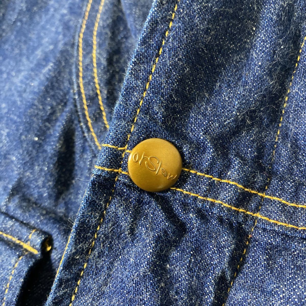 美品 名作 orslow インディゴ デニム マウンテン パーカー S 1