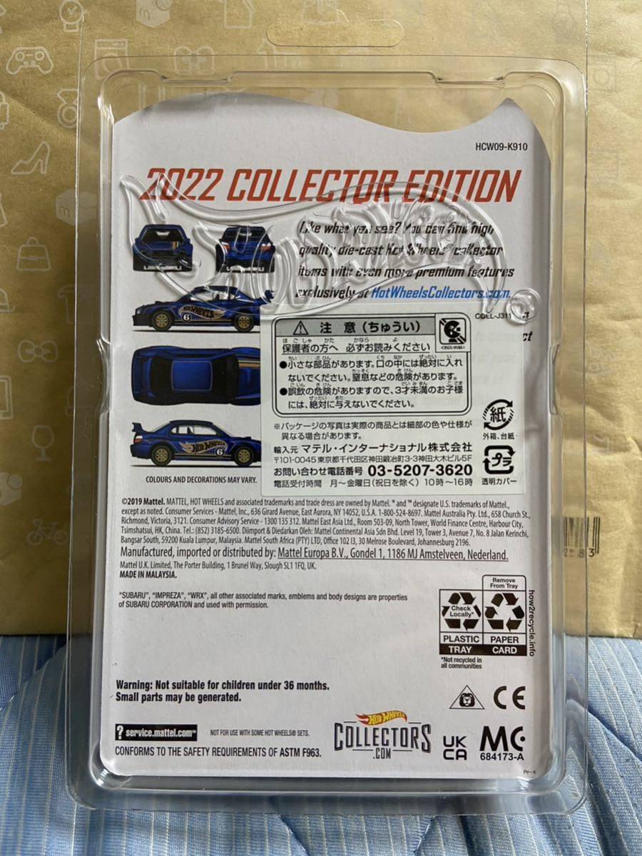 Hot Wheels ホットウィール スバル インプレッサ WRX 2022 コレクター