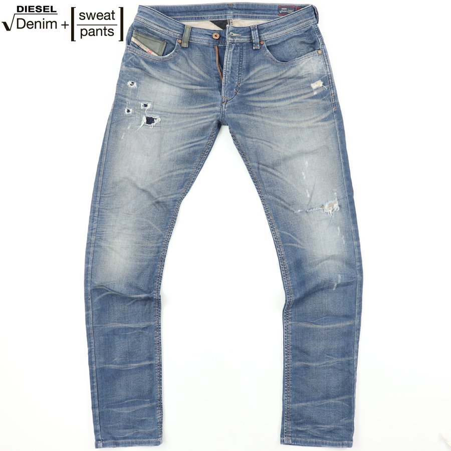 品質保証，セール 相場価格￥45 000- 正規品 DIESEL ディーゼル THAVAR-NE ジョグジーンズ ヴィンテージ加工 スウェットデニムパンツ W30 JP:M メンズ(W30)｜売買されたオークション情報、yahooの商品情報をアーカイブ公 男性用