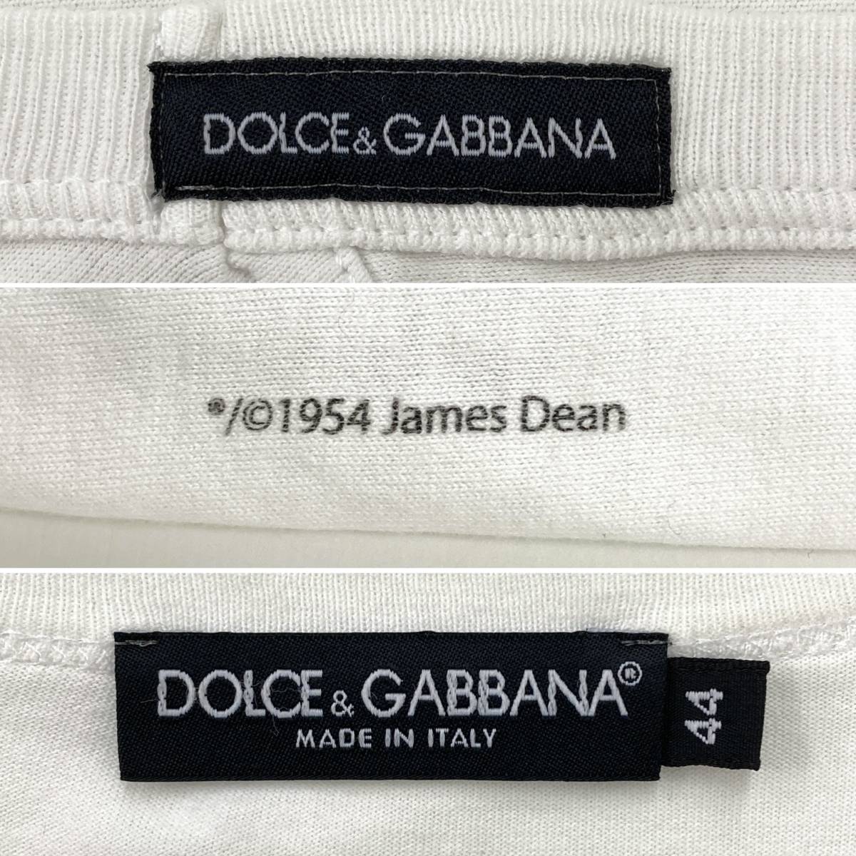 名作 DOLCE&GABBANA ジェームスディーン フォト Tシャツ メンズ 44