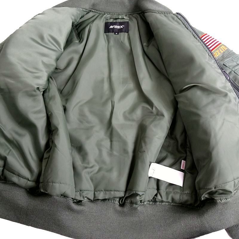 ■AVIREX アヴィレックス 定2.8万 TOP GUN MAVERICK 保湿THERMOLITE 中綿ジャケット パデッドブルゾン MA-1 6102197 73 XL ▲040▼bus7822c