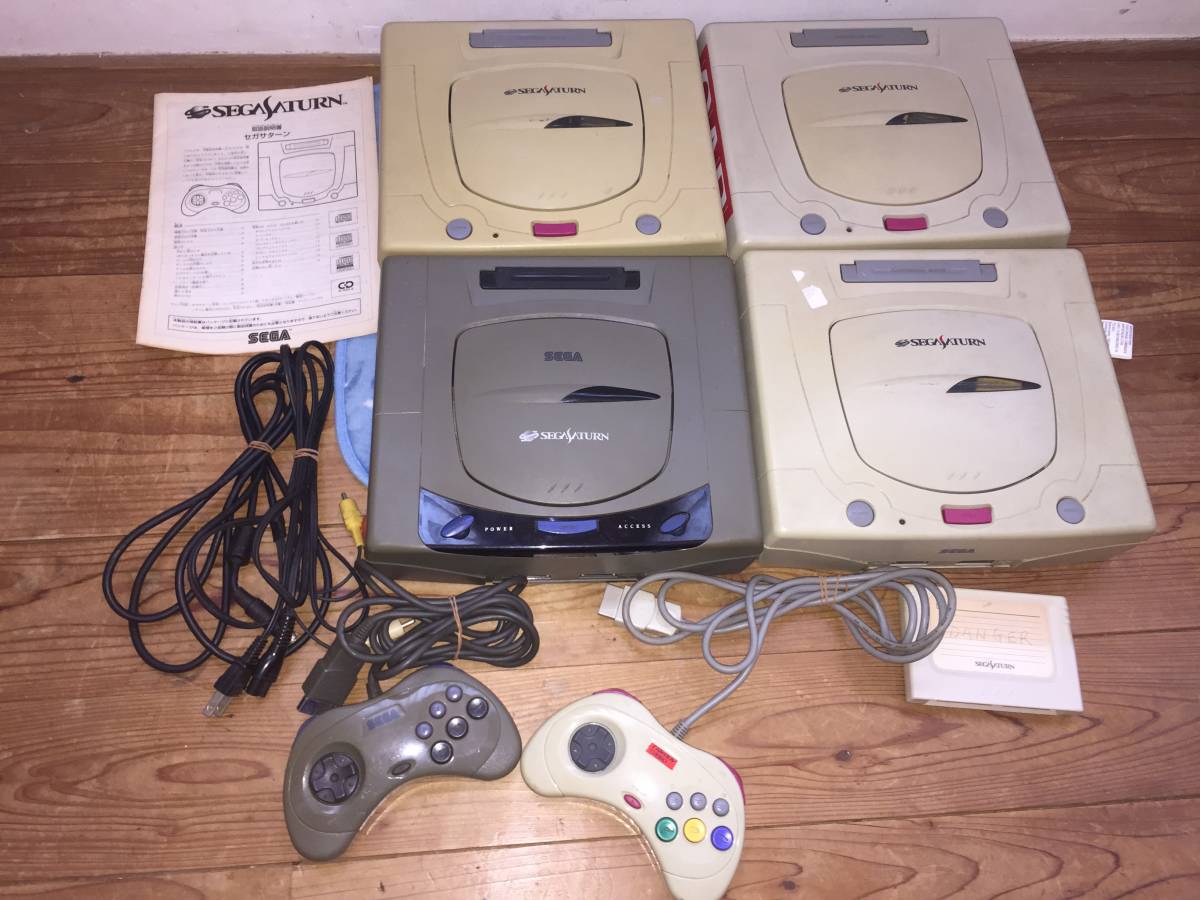 セガサターン 本体4台まとめ 動作品 コントローラー パワーメモリ 説明