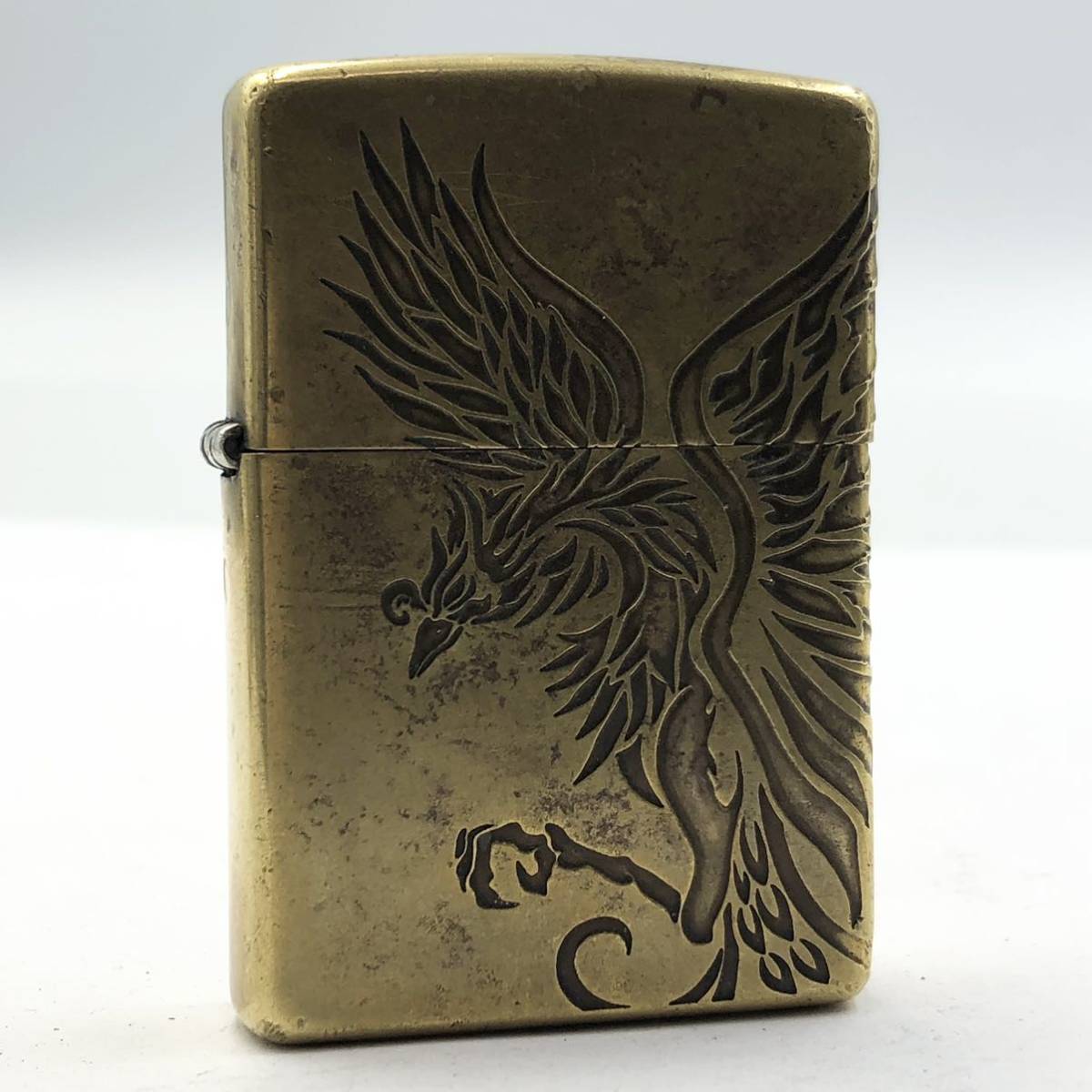 34TE☆ZIPPO 鳳凰 solid brass☆ジッポ ジッポー フェニックス