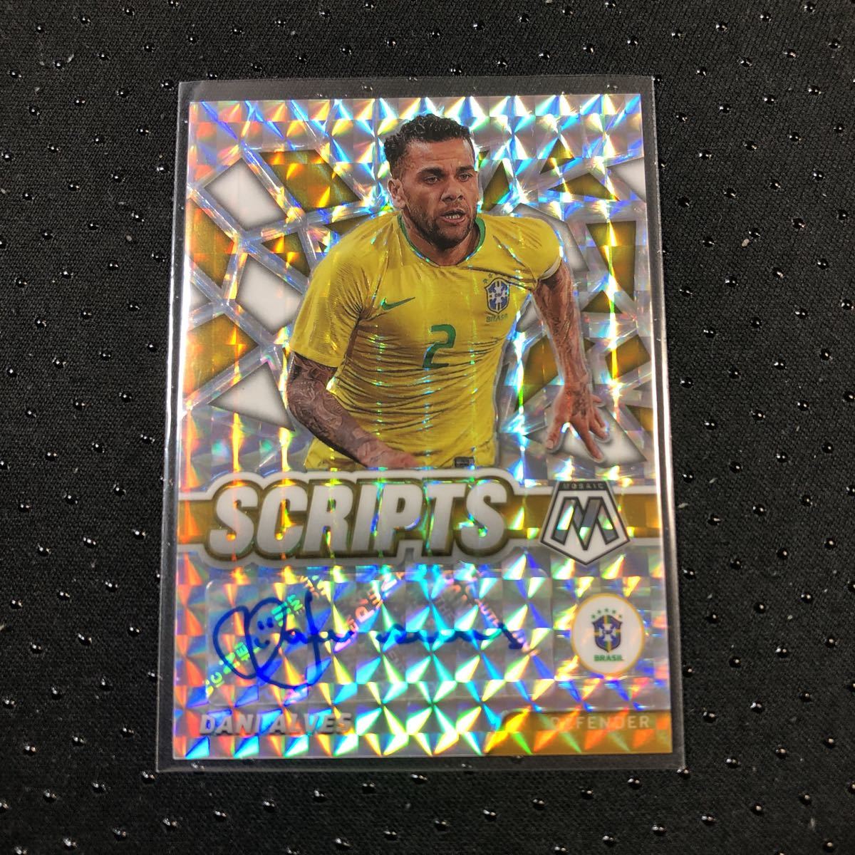 DANI ALVES AUTO SCRIPTS PANINI MOSAIC FIFA ROAD TO WORLD CUP QATAR 2021 ...