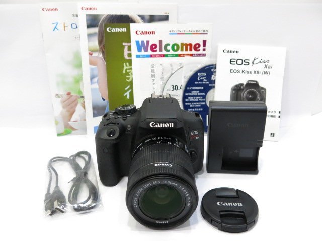 1円 ～ 訳あり Canon EOS Kiss X8i EF-18-55IS STM レンズセット [管