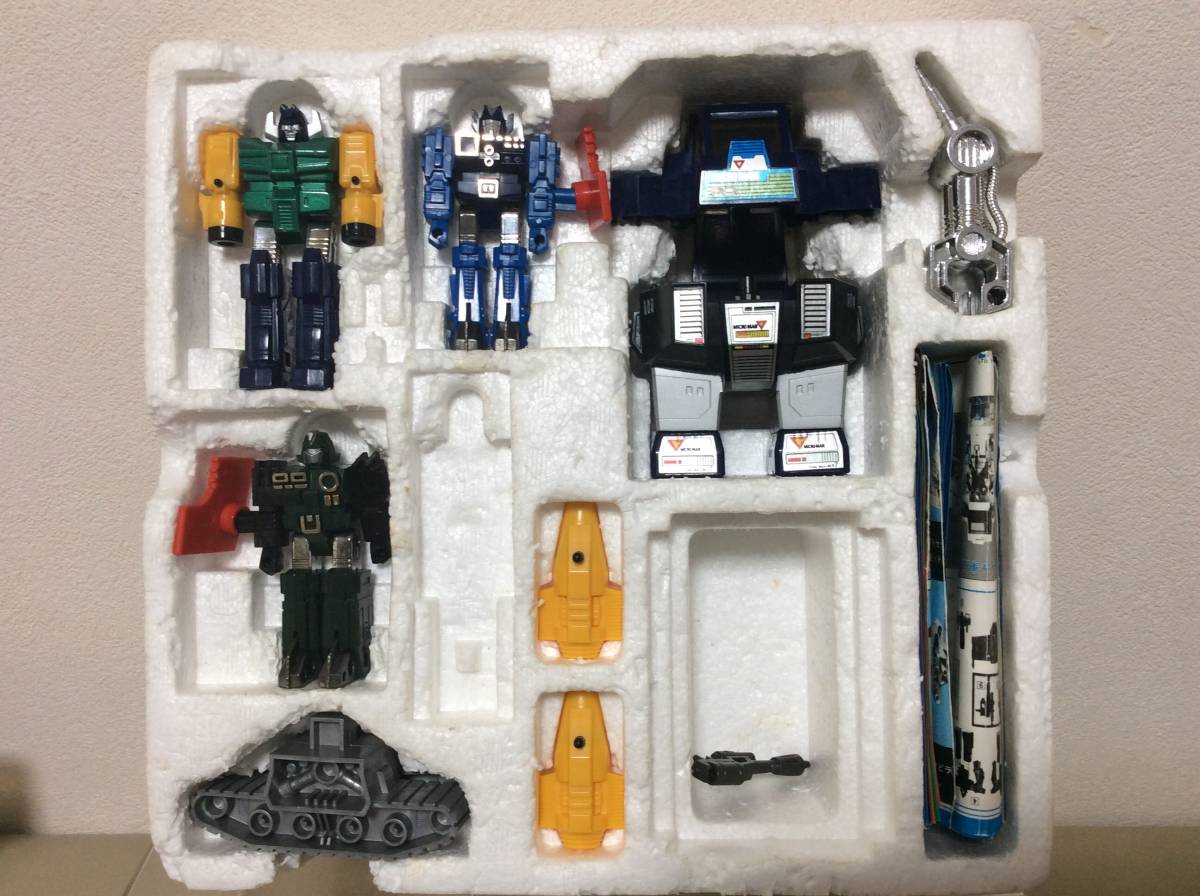ミクロマン ミクロロボット7 スリーウォーカー 当時物 外箱に傷み破れ