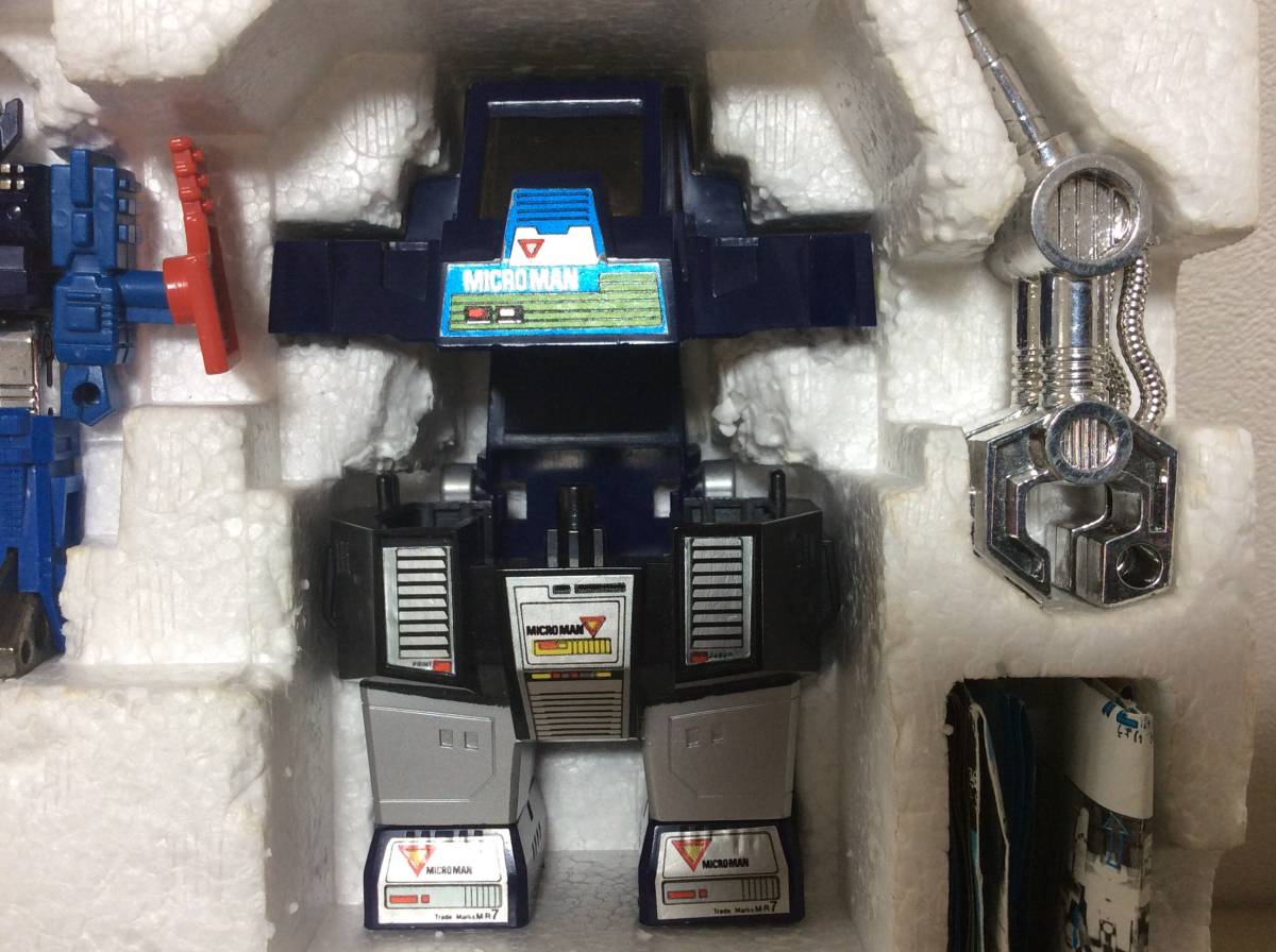 ミクロマン ミクロロボット7 スリーウォーカー 当時物 外箱に傷み破れ