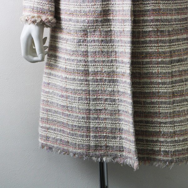 美品　ルネ　Rene ウールツイードロングコート　ファーコート　フォックスファー ルネ Rene 美品 Renéのフリマアイテム一覧 ファーコート ウール