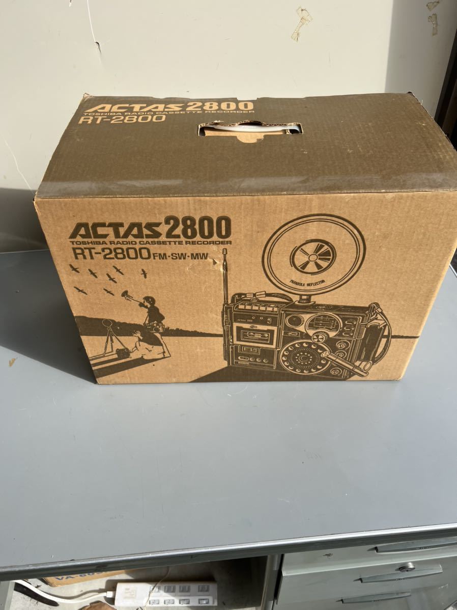 希少!! 東芝 RT-2800 ACTAS ラジオカセットレコーダー 現状品!! TOSHIBA ACTAS2800 RT-2800 ☆ 東芝 ラジオカセットレコーダー ラジカセ
