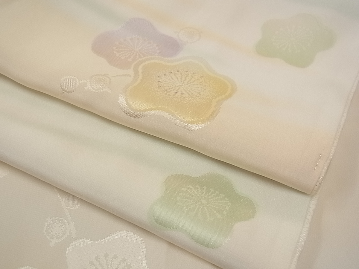 平和屋□極上 長襦袢 光琳梅地紋 暈し染め 無双仕立て 逸品 s30505 無双