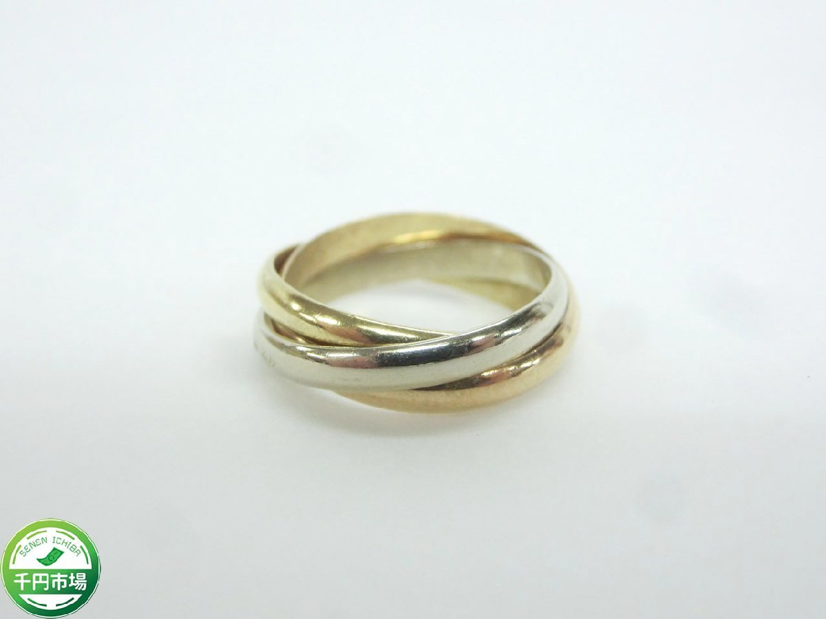 カルティエ トリニティ リング Cartier WG 750(YG×PG×WG) 8.5g サイズ 