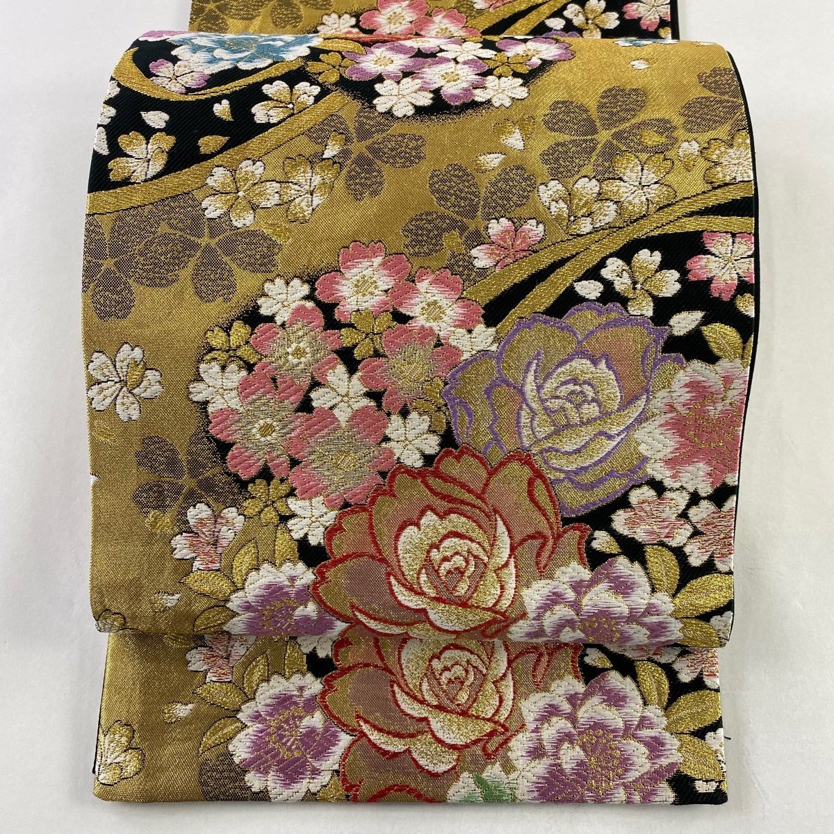 花美人着物 六通柄袋帯 唐織 稲穂 金銀糸 逸品 eee1285(仕立て上がり 
