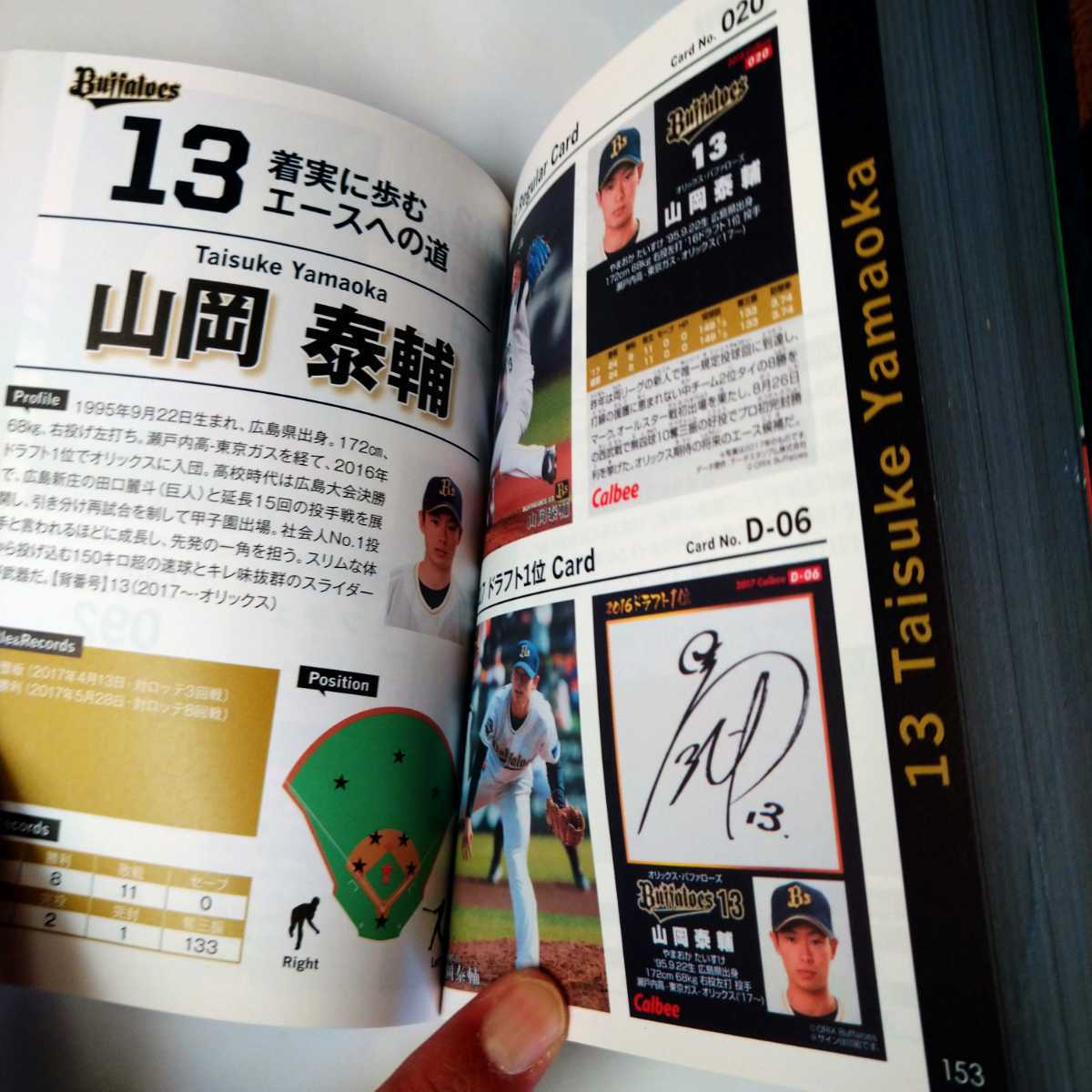 Calbeeプロ野球チップスカード図鑑 オリックスバファローズ 田嶋 