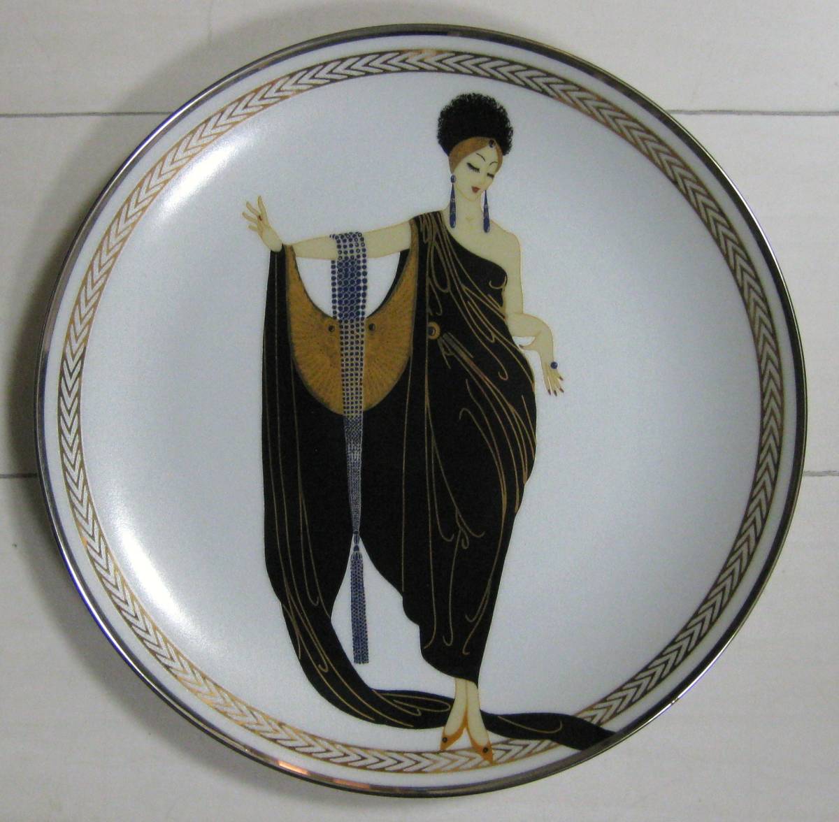 フランクリンミント エルテ アールデコ プレート 陶器 Erte GLAMOUR
