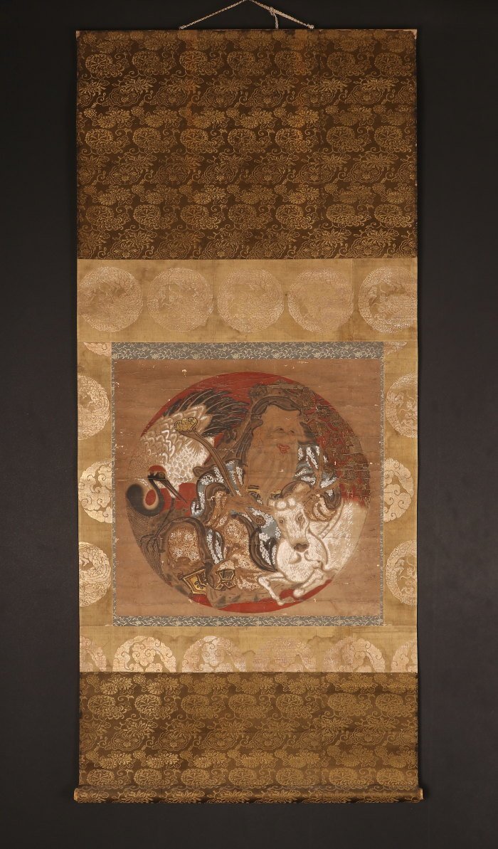 【真作】狩野伊川院栄信/寿老人図/七福神の内/掛軸☆宝船☆Y-612　JM by - 作｜掛軸販売・通販・買取の高美堂（こう 掛軸寿老人 横山 清暉
