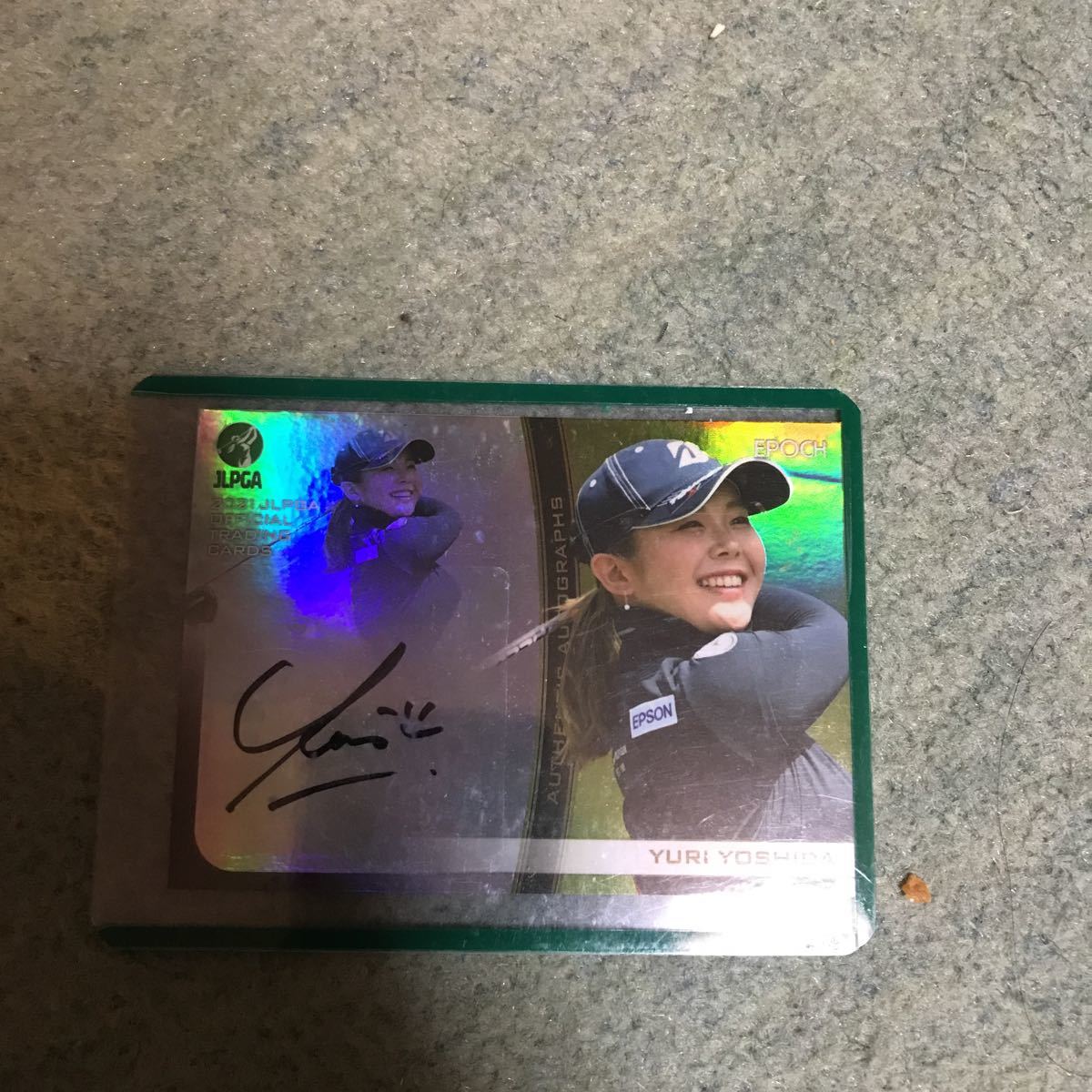 JLPGAトレーディングカード、吉田優利選手のサイン入りカードです！ 吉田優利 JLPGA EPOCH ⁄ 女子ゴルフ 日本女子プロゴルフ TOP PLAYERS