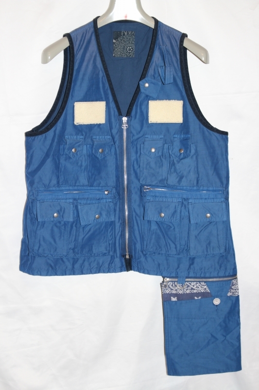 visvim Indigo Camping Trailer 2021 PILAR FISHERMAN VEST BLUE SIZE:3 ICT ビズビム パイラーフィッシャーマンベスト Lサイズ ほぼ新品