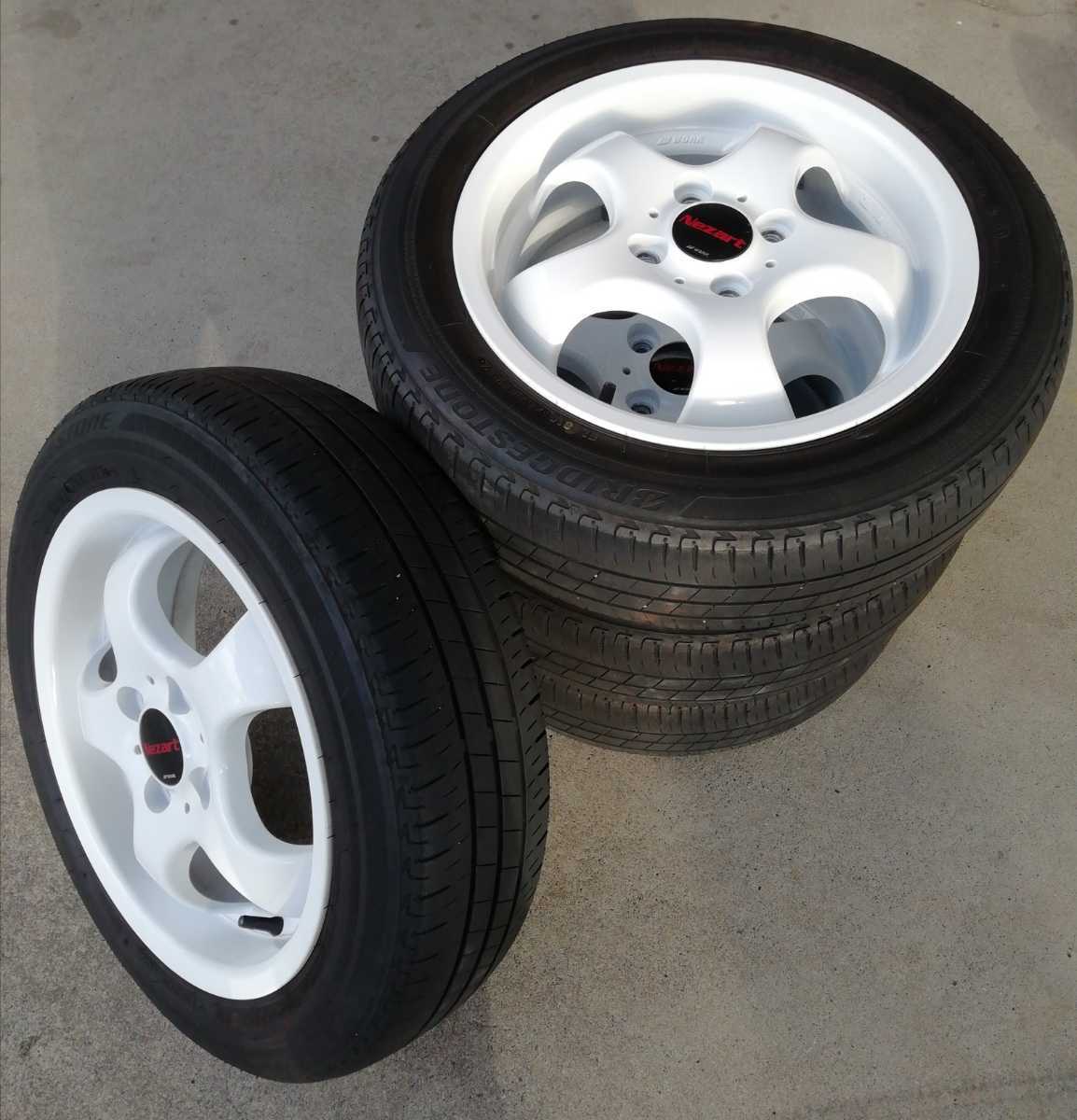 深リムWork nezart 14インチ 5J ET42 PCD100 4穴 ハブ径約68mm 