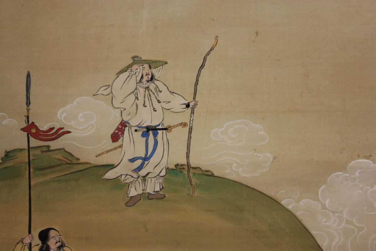 真作 愛知画家 永井幾麻 金鵄振威容図 掛軸 共箱 / 検 大和絵 有職故実 歴史画(人物、菩薩)|売買されたオークション情報、yahooの ...