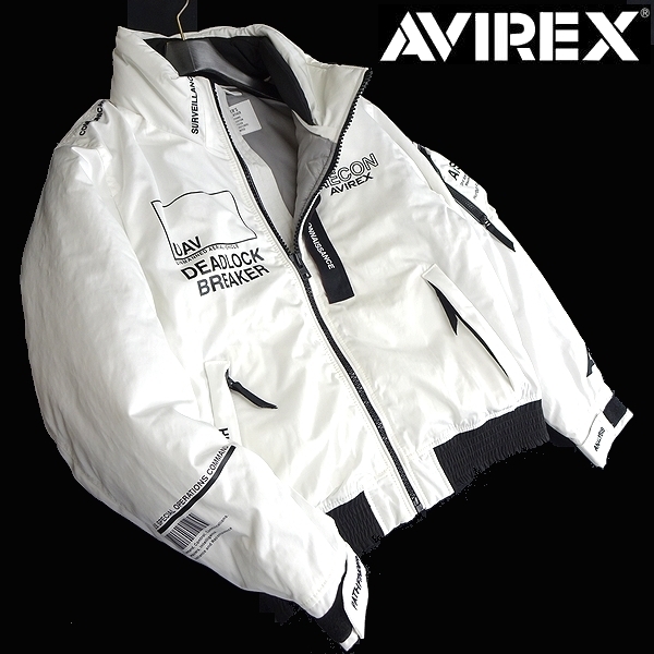 HOT，低価 AVIREX アヴィレックス 定2.9万 中綿入り 2重襟 フライトジャケット パデッドブルゾン MA1 6112127 ホワイト M 040 kkf1508e(Mサイズ)｜売買されたオークション情報、yahooの商品情報をアーカイブ公開 - 男性用