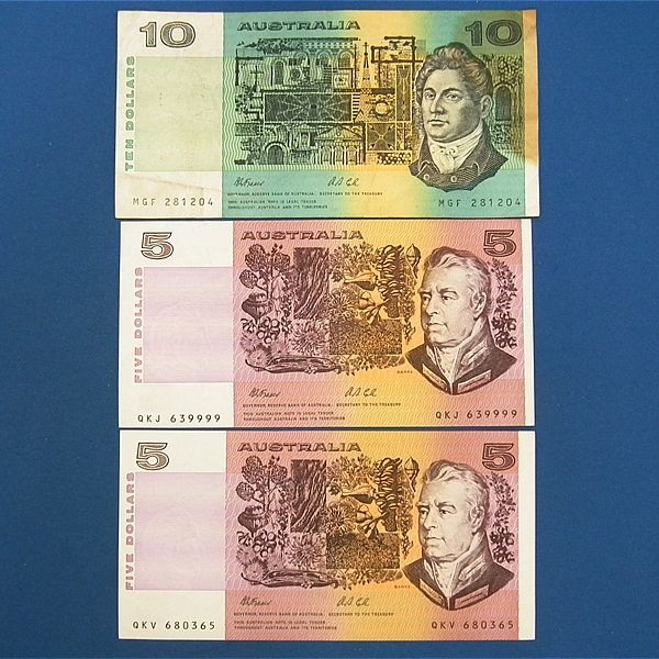 オーストラリア ドル 紙幣 4枚セット 5ドル 10ドル 20ドル 50ドル 旧