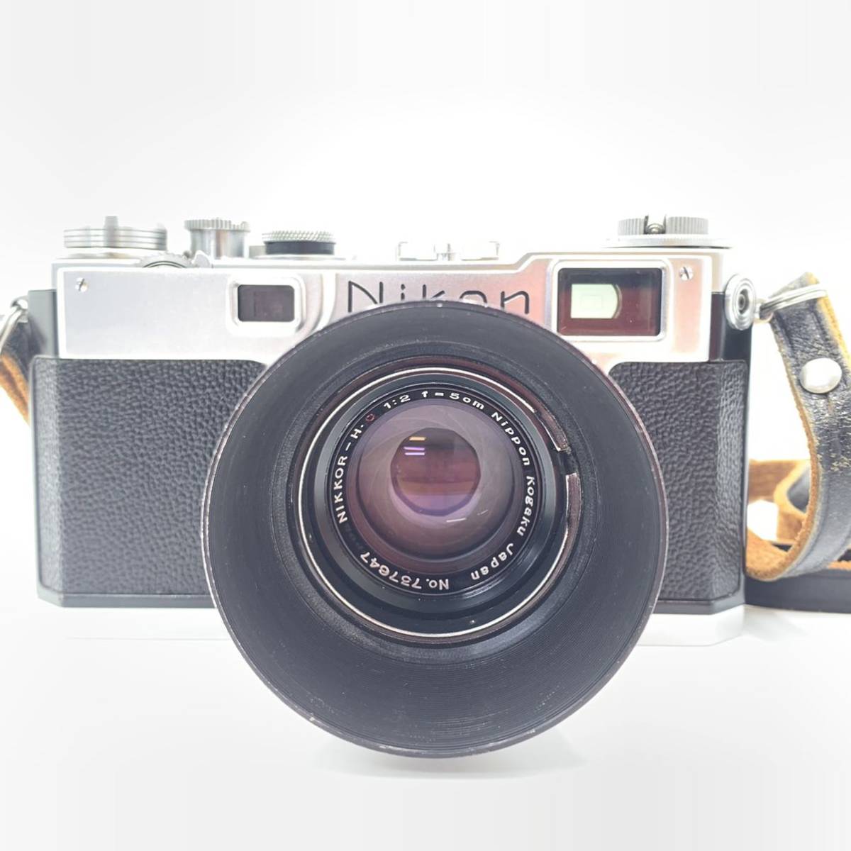1円 NIKON ニコン S2 ? NIKKOR-H.C 5cm F2 革ケース付き S型ニコン