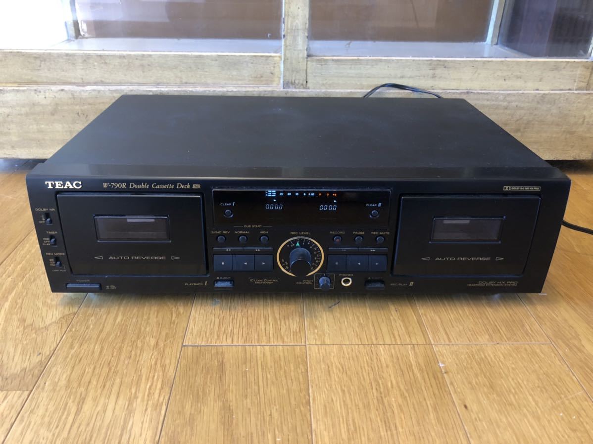 TEAC ティアック W-790R 倍速ダビング・ダブルカセットデッキ 簡易動作