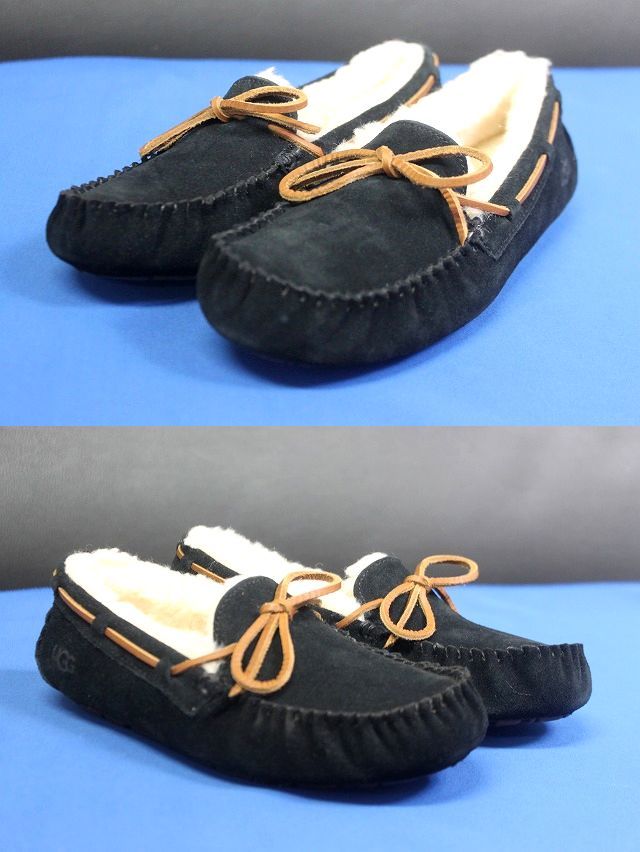 UGG アグ ダコタ モカシン シューズ ボア ブラック トヨ 。様美品