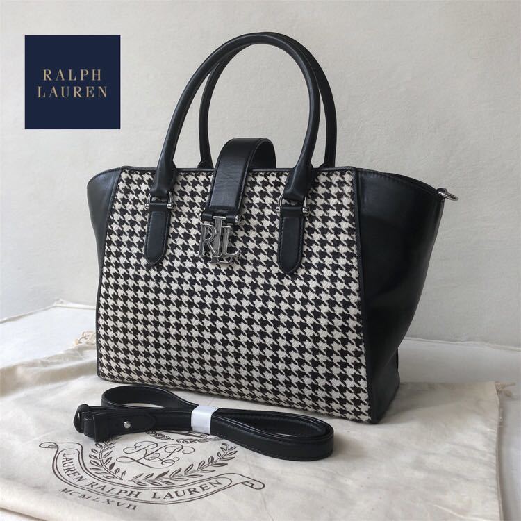 大人気，大得価 高級 LAUREN RALPH LAUREN ローレン ラルフローレン /2way ショルダーバッグ ハンドバッグ レザー 千鳥格子 牛革 A4サイズ(かばん、バッグ)｜売買されたオークション情報、yahooの商品情報をアーカイ かばん、バッグ