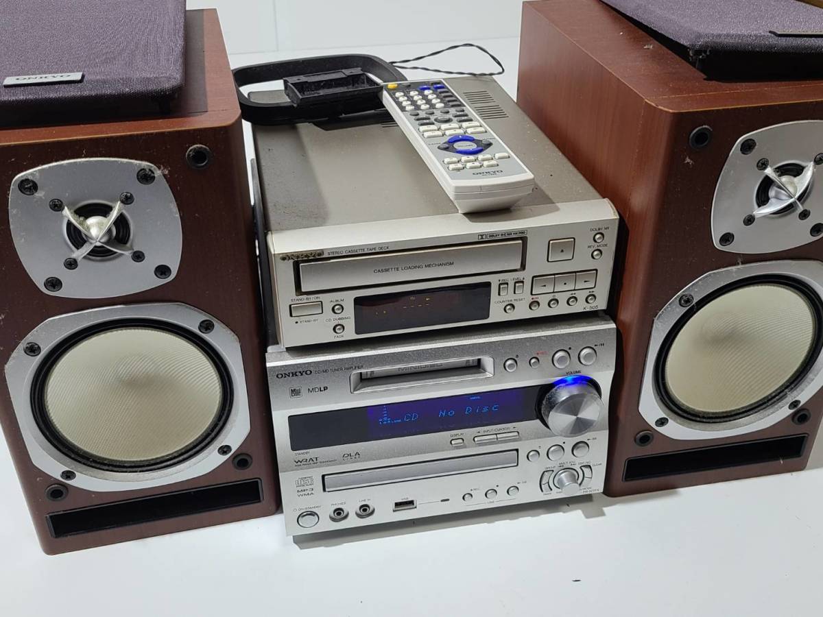 ONKYO CD/MD/カセットデッキ スピーカーセット ラジオ・コンポ