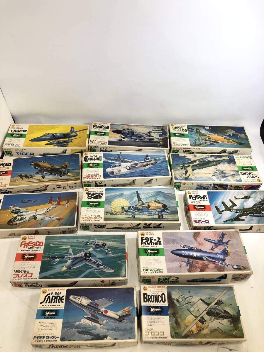専用3点！！箱無し T221116-07K/ ハセガワ 1/72 戦闘機 軍用機 プラモデル 13個まとめ 未