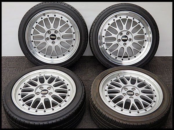 △C) BBS アルミホイール 4本セット! 7 1/2J×17 ET48 PCD100 2ピース 