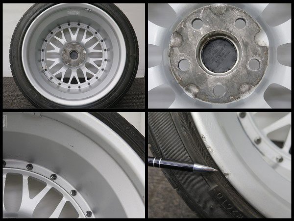 △C) BBS アルミホイール 4本セット! 7 1/2J×17 ET48 PCD100 2ピース 