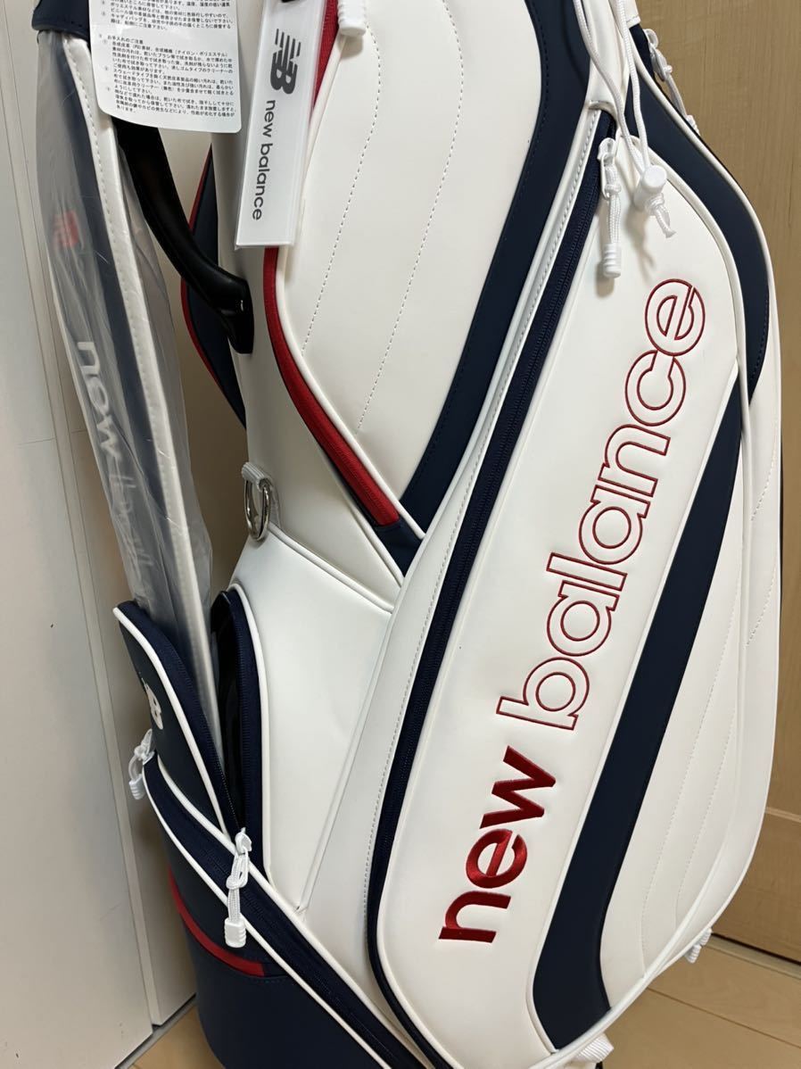 1円〜★新品★ニューバランス★キャディバッグ★未使用★トリコロール★ゴルフ★アスリート★ゴルフバッグ★new balance★レア★完売★格安