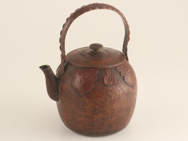 煎茶道具 共箱 銅製 水注 五客 茶托 公式通販 毛織銅製 金工 圓