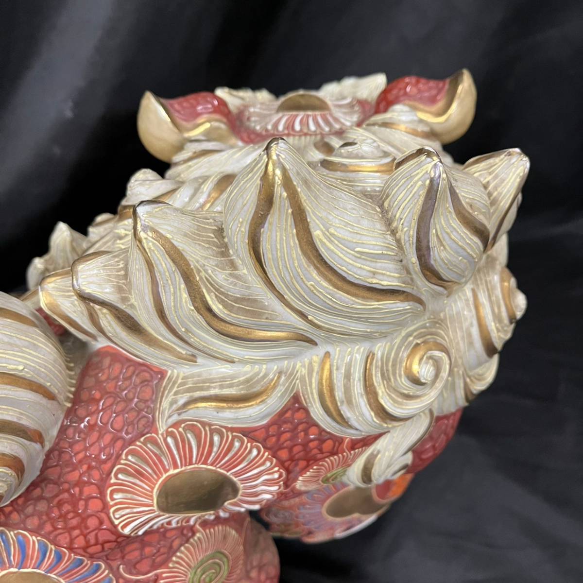 九谷焼 玉乗り獅子 - Yahoo!オークション 玉獅子 (日本の陶磁) 厄除け