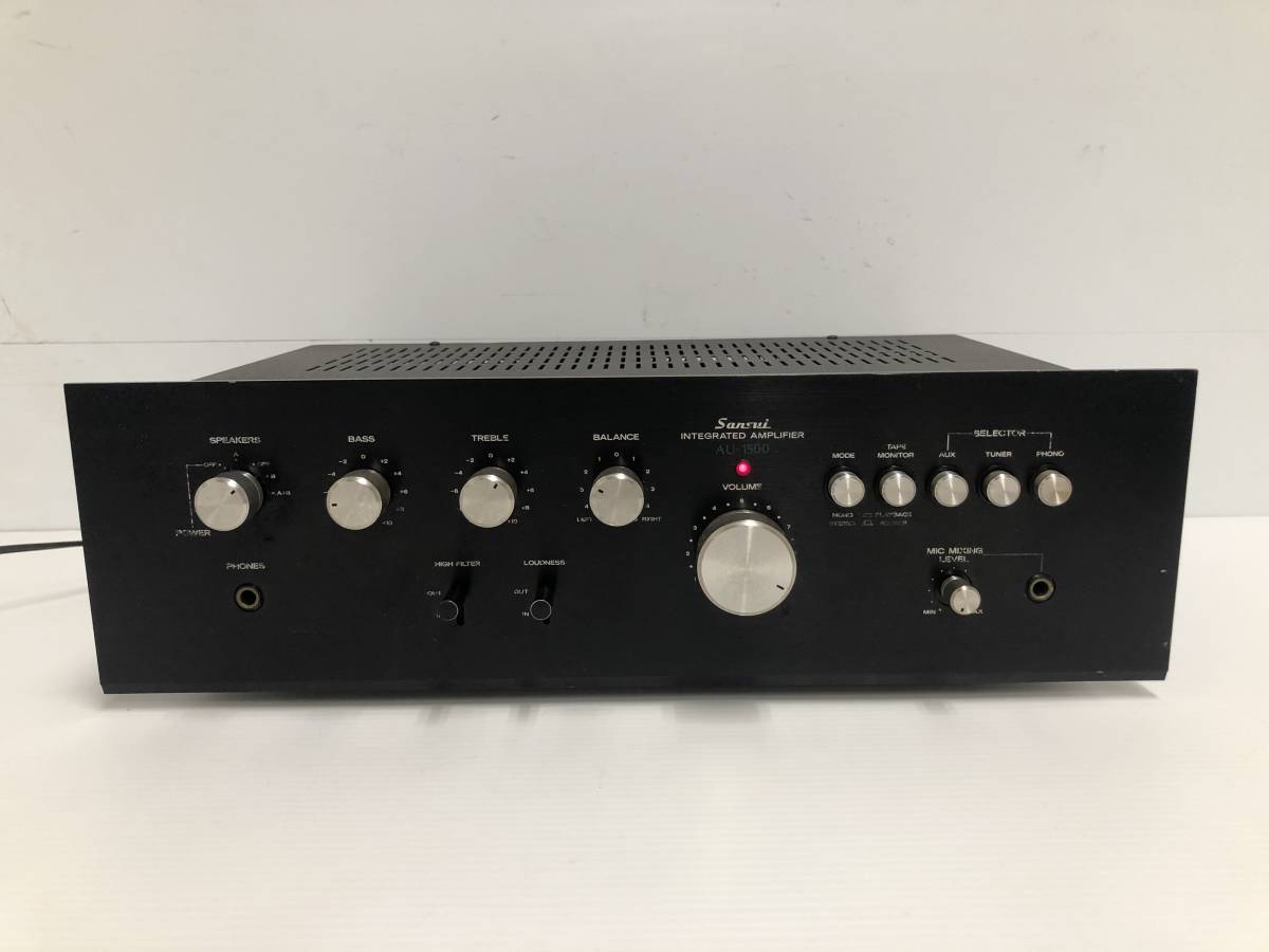 動作品】SANSUI プリメインアンプ AU-1500 ヴィンテージアンプ 値下