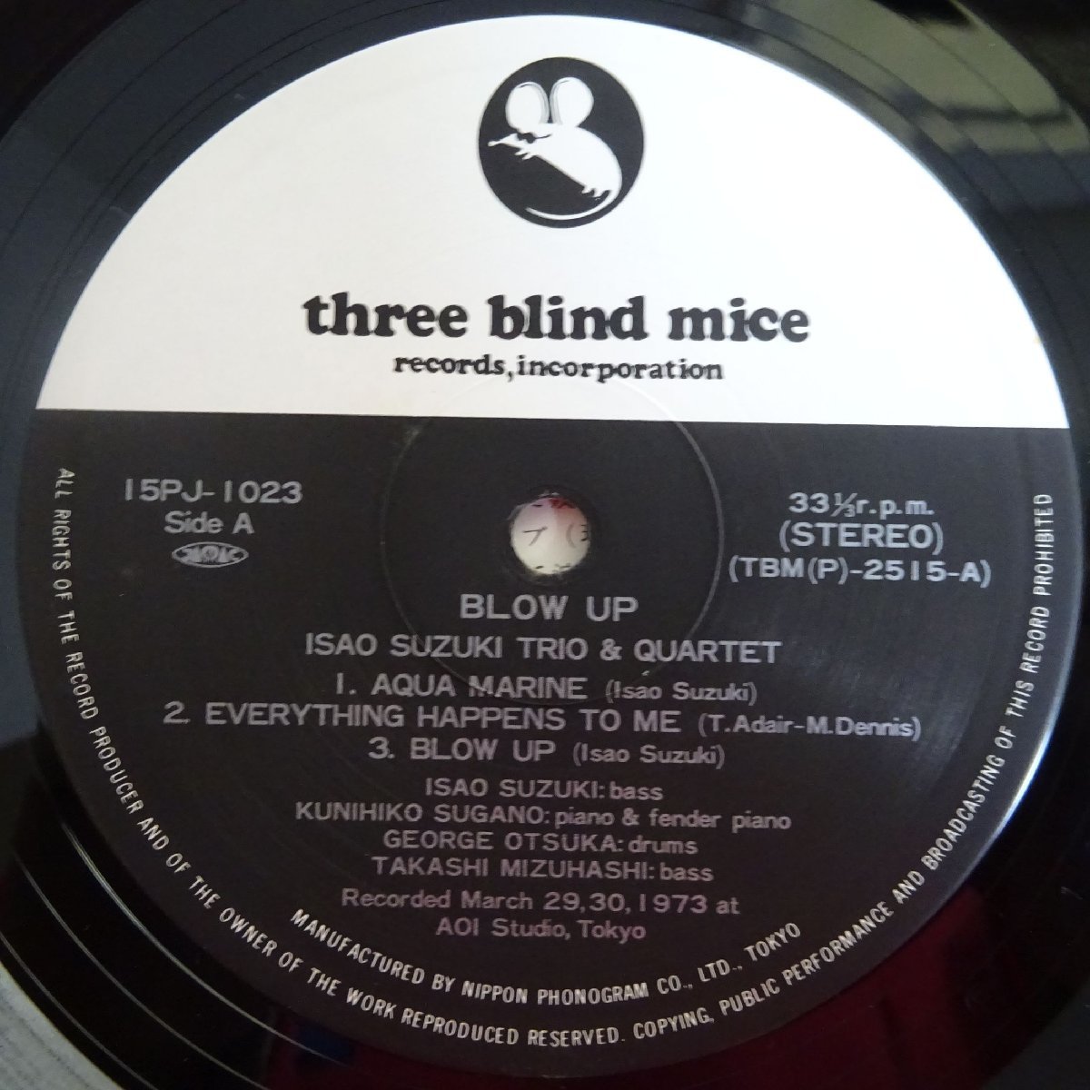 blind ⁄ Three mice SUZUKI (LP) 鈴木勲 Suzuki Isao | ISAO otonano