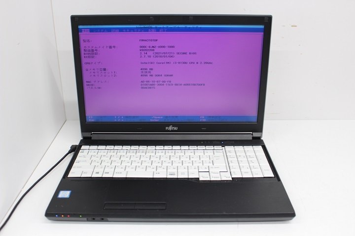 ジャンク LIFEBOOK A748/TX 第8世代 core i3 8130U/4GB/15.6インチ/Wi