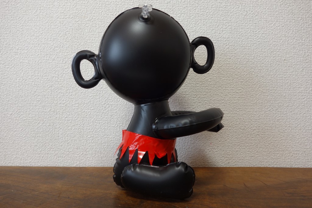 昭和レトロ【ダッコちゃん 赤】空気ビニール・空ビ 人形◇駄玩具 くろ 
