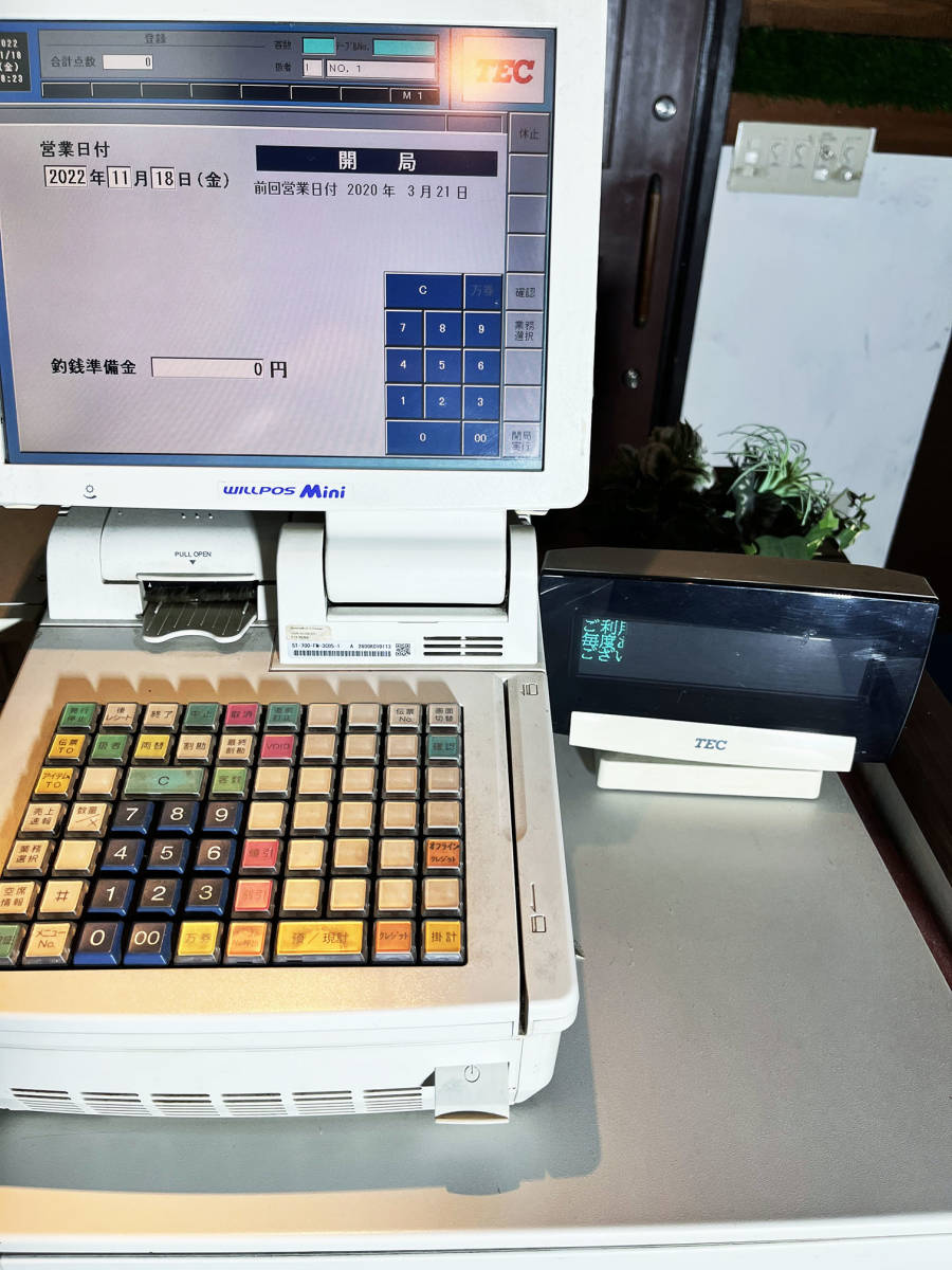 TEC スマートポス Mini ST-700-SM- TEC/東芝テック ポスレジ WILLPOS Mini ST-700-SM-2C03-4（HDD無） 16347Y
