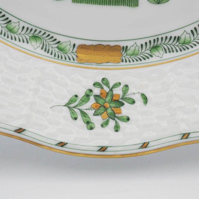 ヘレンド Herend インドの華 グリーン プレート 25cm 2枚 Fleurs des