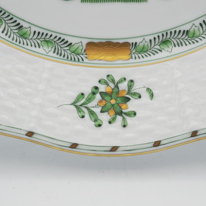 ヘレンド Herend インドの華 グリーン プレート 25cm 2枚 Fleurs des